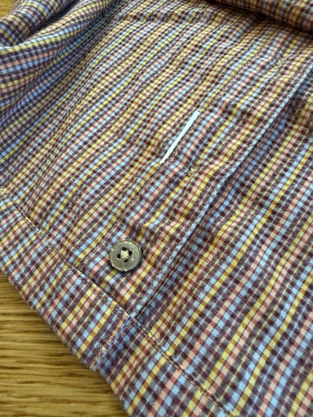 PATAGONIA Women's Boxy Short Sleeve Button Shirt | multicolor check | Medium - Picture 9 of 9